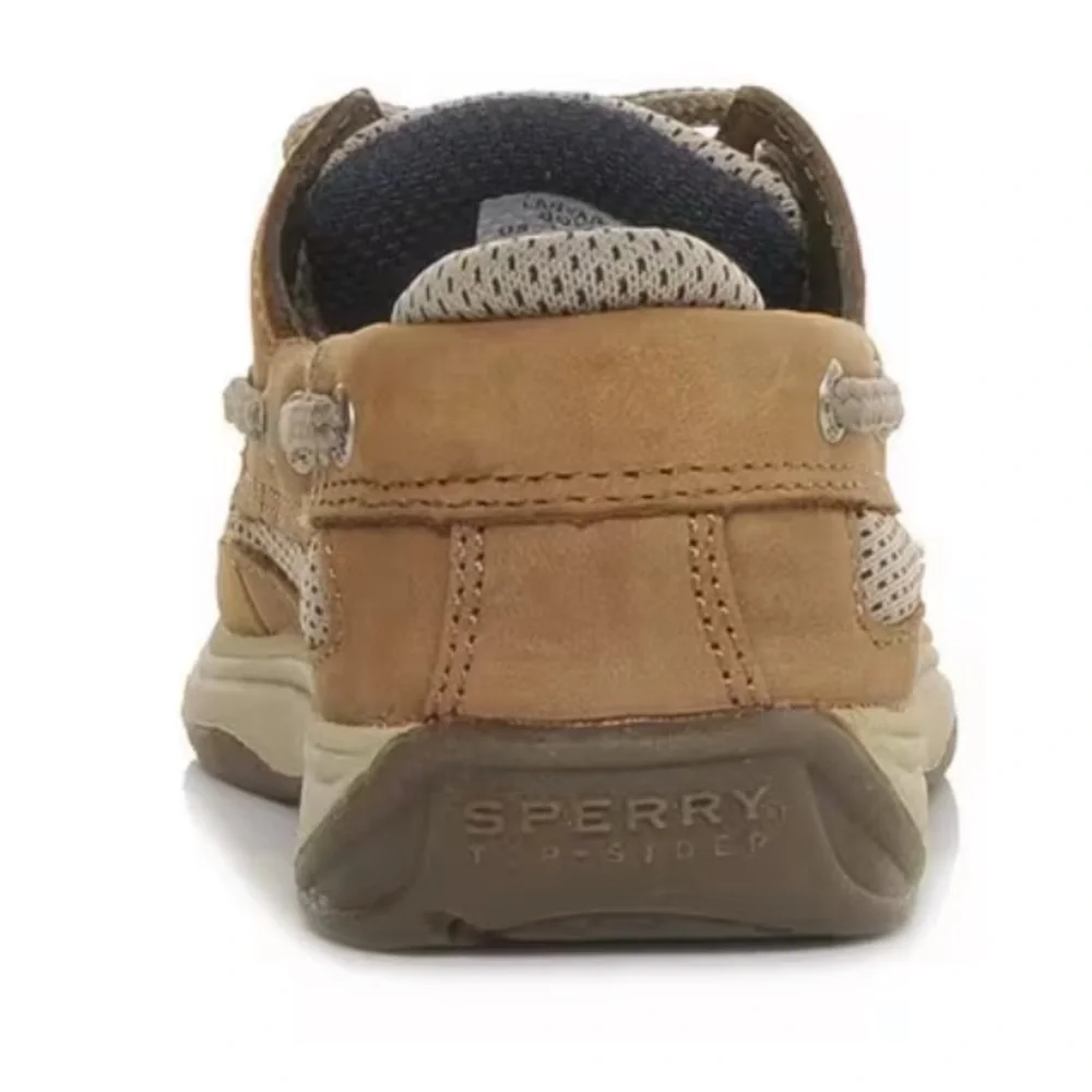 Sperry‎ Top Sider Lanyard Boys Kids Tan Boat Shoes 8.5